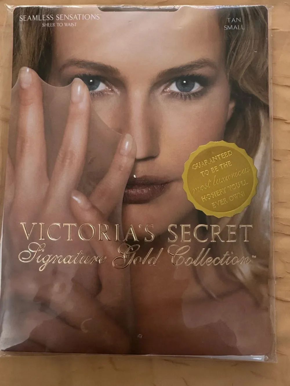 Victoria Secret Signature Gold Collection Seamless Sensations Hosiery Tan Small
